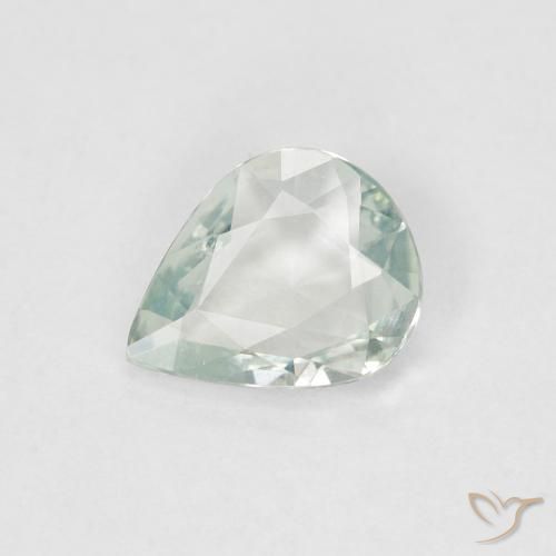 0.47ct Natural Light Green Sapphire, Pear Shape, VS