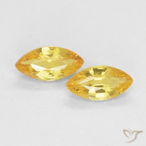 0.40ctw Natural Golden Sapphire, Marquise, VVS