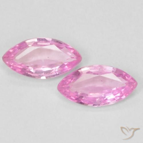 0.38 ctw Pink Sapphire Gemstones, Sapphire Gems in Marquise Facet Shape for Sale.