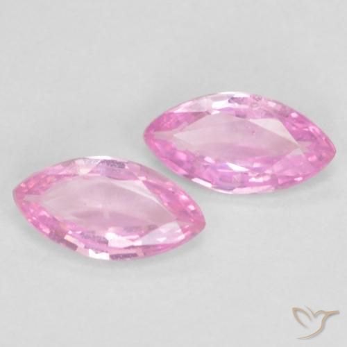 0.38 ctw Pink Sapphire Stones, Natural Sapphire in Marquise Facet Shape for Sale