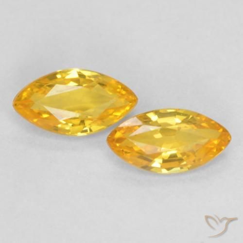 0.34ctw Natural Bright Gold Sapphire, Marquise, VS