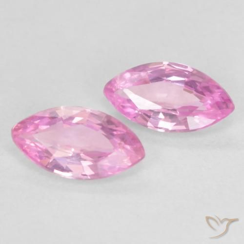 0.42 ctw Pink Sapphire Stones, Natural Sapphire in Marquise Facet Shape for Sale