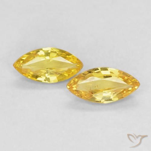 0.31ctw Natural Tuscany Yellow Sapphire, Marquise, VVS-VS
