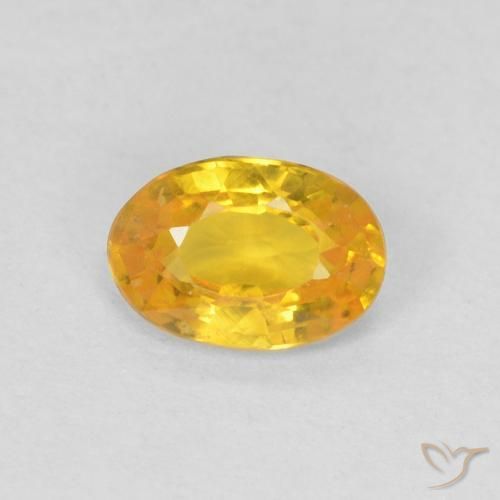 0.53ct Natural Golden-Orange Sapphire, Oval, VS