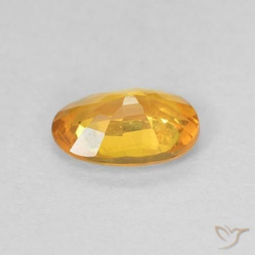 Sapphire Gemstone in 6 x 4 mm (calibrated) Size for Sale, Sapphire Stone in Golden-Orange Color