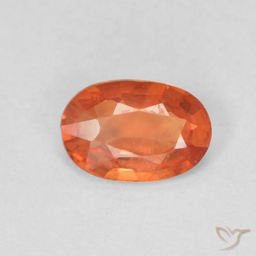 0.41ct Natural Fire Orange Sapphire, Oval, VS