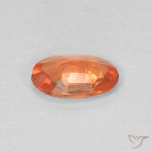 Sapphire Gemstone in 6 x 4 mm (calibrated) Size for Sale, Sapphire Stone in Fire Orange Color