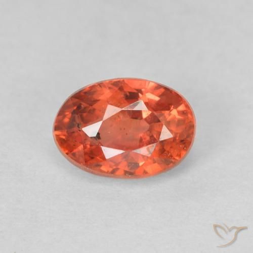 0.68ct Natural Medium Red Sapphire, Oval, VS