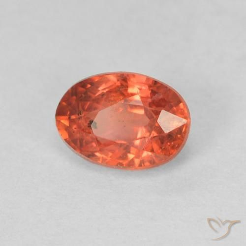 0.68 ct Red Sapphire Stone, Natural Sapphire in Oval Facet Shape for Sale
