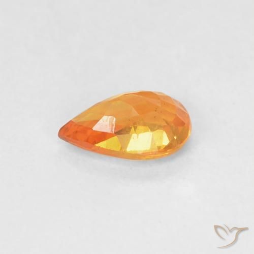 Sapphire Gemstone in 6 x 4 mm (calibrated) Size for Sale, Sapphire Stone in Bright Orange Color