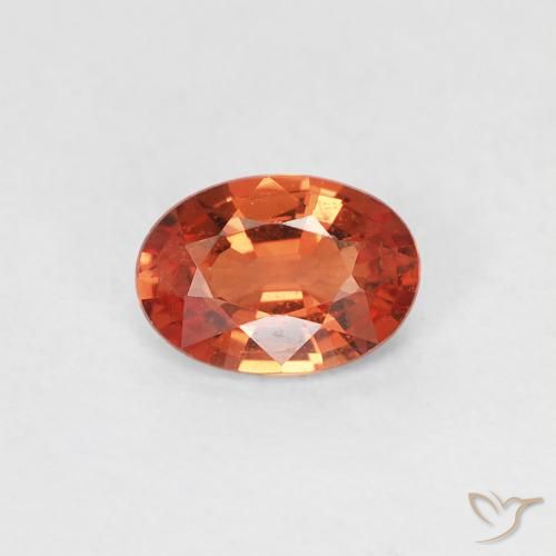 0.48ct Natural Medium Orange Sapphire, Oval, VVS-VS