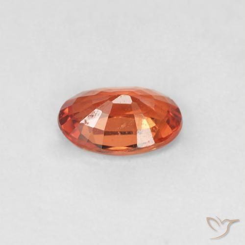 Sapphire Gemstone in 5.7 x 4 mm Size for Sale, Sapphire Stone in Medium Orange Color