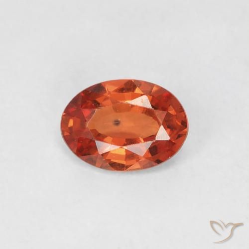 0.47ct Natural Medium Orange Sapphire, Oval, VVS-VS