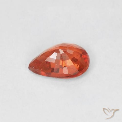 Sapphire Gemstone in 5.6 x 4 mm Size for Sale, Sapphire Stone in Fire Orange Color