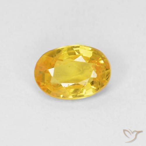 0.57ct Natural Golden-Orange Sapphire, Oval, VVS-VS