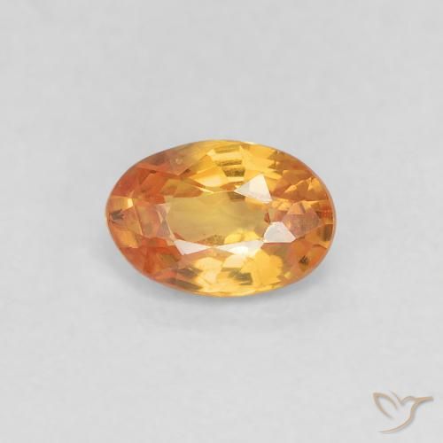 0.55ct Natural Intense Orange Sapphire, Oval, VVS-VS