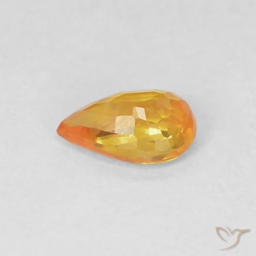 Sapphire Gemstone in 6 x 4 mm (calibrated) Size for Sale, Sapphire Stone in Medium Orange Color