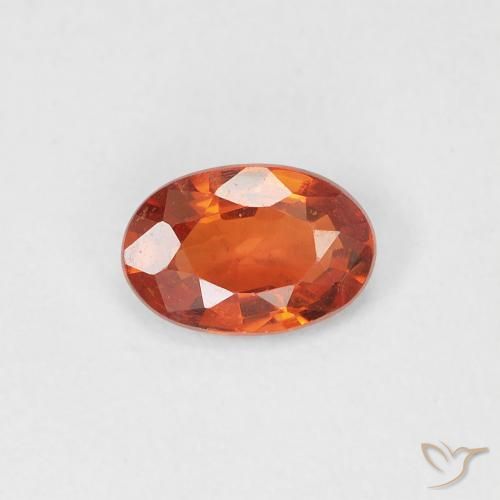 0.44ct Natural Amber Orange Sapphire, Oval, VVS-VS