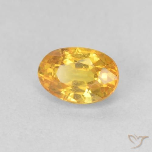 0.73ct Natural Bright Gold Sapphire, Oval, VVS-VS