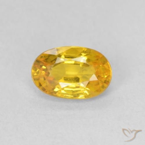 0.62ct Natural Golden-Orange Sapphire, Oval, VVS