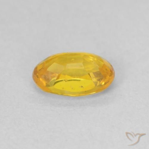 Sapphire Gemstone in 6 x 4 mm (calibrated) Size for Sale, Sapphire Stone in Golden-Orange Color