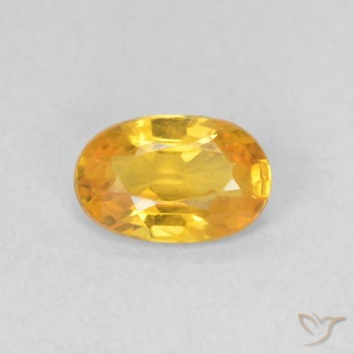 0.56ct Natural Medium Golden Sapphire, Oval, VVS
