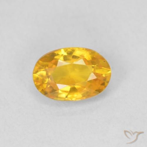 0.58ct Natural Medium Golden Sapphire, Oval, VVS