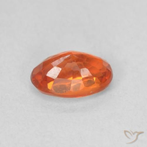 Sapphire Gemstone in 6 x 4 mm (calibrated) Size for Sale, Sapphire Stone in Reddish Orange Color