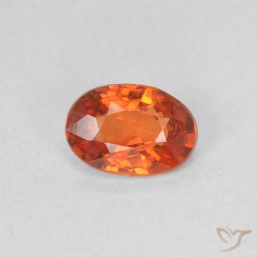 0.54 ct Red Sapphire Gemstone, Sapphire Gem in Oval Facet Shape for Sale.
