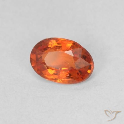 0.54 ct Red Sapphire Stone, Natural Sapphire in Oval Facet Shape for Sale