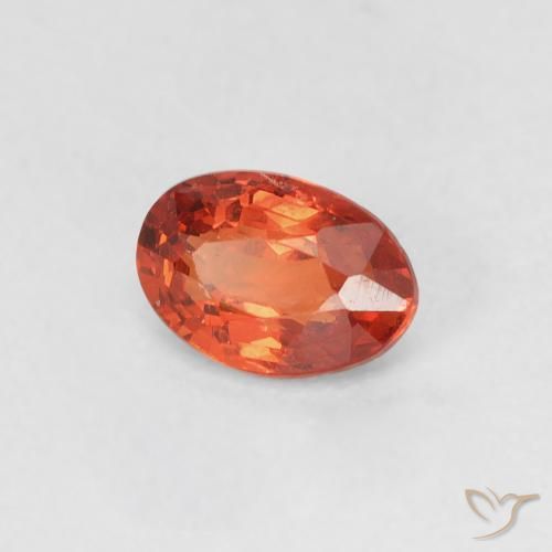 0.63 ct Red Sapphire Stone, Natural Sapphire in Oval Facet Shape for Sale