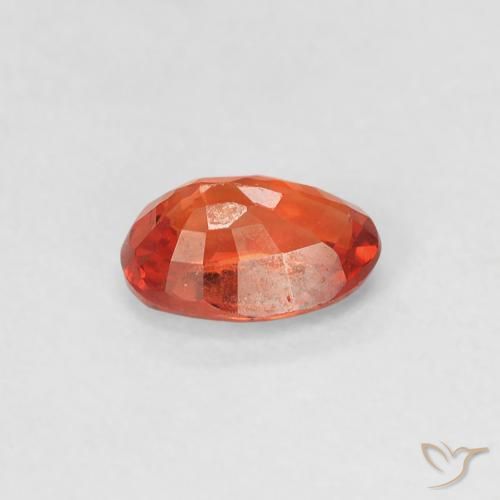 Sapphire Gemstone in 6 x 4 mm (calibrated) Size for Sale, Sapphire Stone in Reddish Orange Color