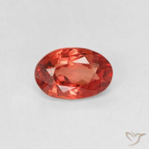 0.56ct Naturale Rosso medio Zaffiro, Ovale, VVS-VS, Photo A