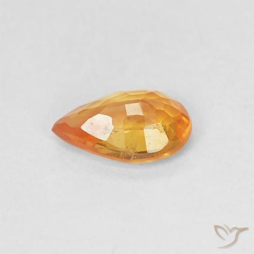 Sapphire Gemstone in 6 x 4 mm (calibrated) Size for Sale, Sapphire Stone in Bright Orange Color