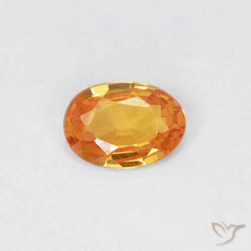 0.34ct Natural Apricot Orange Sapphire, Oval, VVS-VS