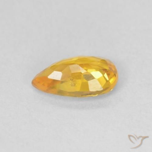 Sapphire Gemstone in 6 x 4 mm (calibrated) Size for Sale, Sapphire Stone in Medium Orange Color