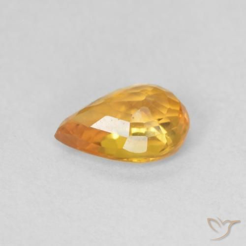 Sapphire Gemstone in 5.7 x 4 mm Size for Sale, Sapphire Stone in Medium Orange Color