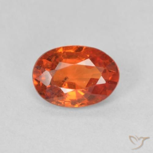 0.55 ct Red Sapphire Gemstone, Sapphire Gem in Oval Facet Shape for Sale.