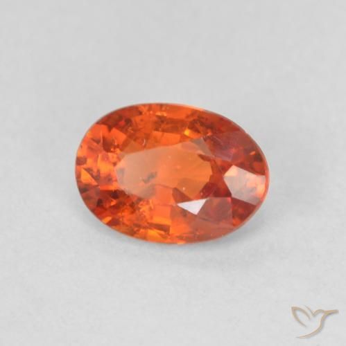 0.55 ct Red Sapphire Stone, Natural Sapphire in Oval Facet Shape for Sale
