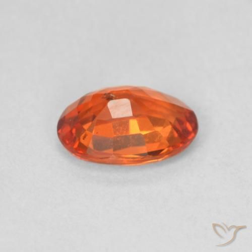 Sapphire Gemstone in 6 x 4 mm (calibrated) Size for Sale, Sapphire Stone in Reddish Orange Color