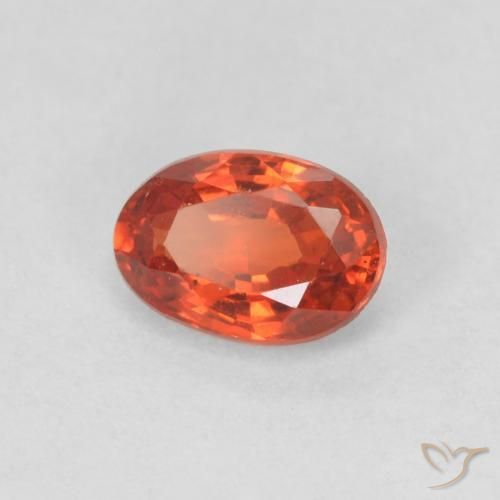 0.55 ct Red Sapphire Stone, Natural Sapphire in Oval Facet Shape for Sale