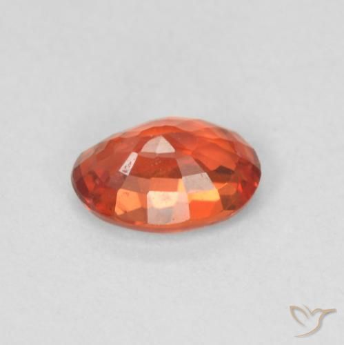 Sapphire Gemstone in 5.7 x 4 mm Size for Sale, Sapphire Stone in Reddish Orange Color