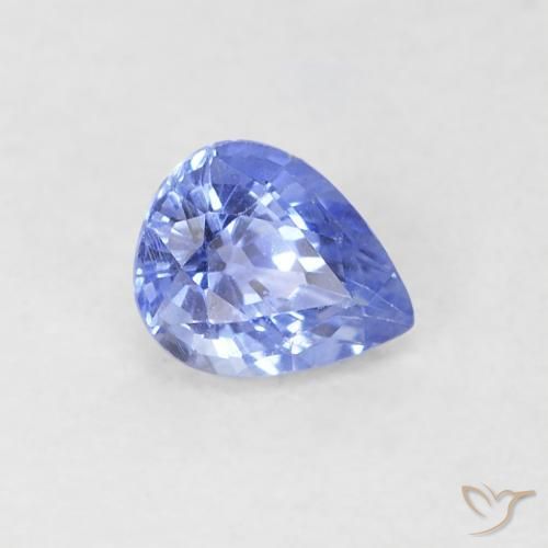 Zafiro Azul pastel Pera de 0.45 ct de Madagascar, dimensión 5 x 4mm, piedra preciosa natural Caliente, claridad vvs, Zafiro Corte en forma de pera de 1 pieza, dureza de Mohs de 9 Adecuado para joyas de uso diario , Piedra natal de septiembre, Photo A