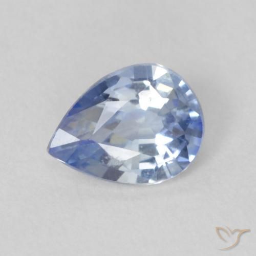 0.30 ct Blue Sapphire Stone, Natural Sapphire in Pear Facet Shape for Sale