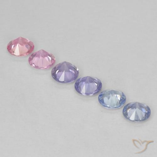 Sapphire Gemstones in 3.5 mm (calibrated) Size for Sale, Sapphire Stones in Multicolor Color