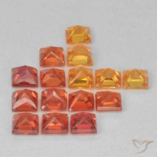 Sapphire Gemstones in 2.3 x 2.3 mm Size for Sale, Sapphire Stones in Multicolor Color
