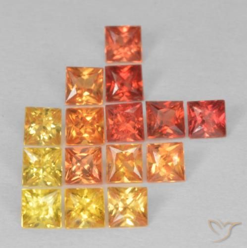 1.18ctw Natural Multicolor Sapphire, Square, VS