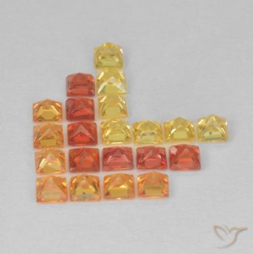 Sapphire Gemstones in 2.3 x 2.2 mm Size for Sale, Sapphire Stones in Multicolor Color