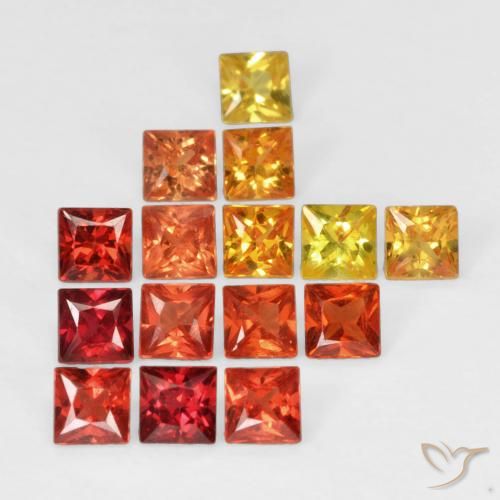 Zaffiro sciolto taglio Princess da 1,33 ct, 2,2 x 2,2 mm, proveniente dalla Tanzania, Photo A