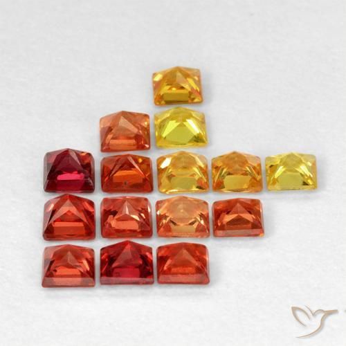 Sapphire Gemstones in 2.2 x 2.2 mm Size for Sale, Sapphire Stones in Multicolor Color